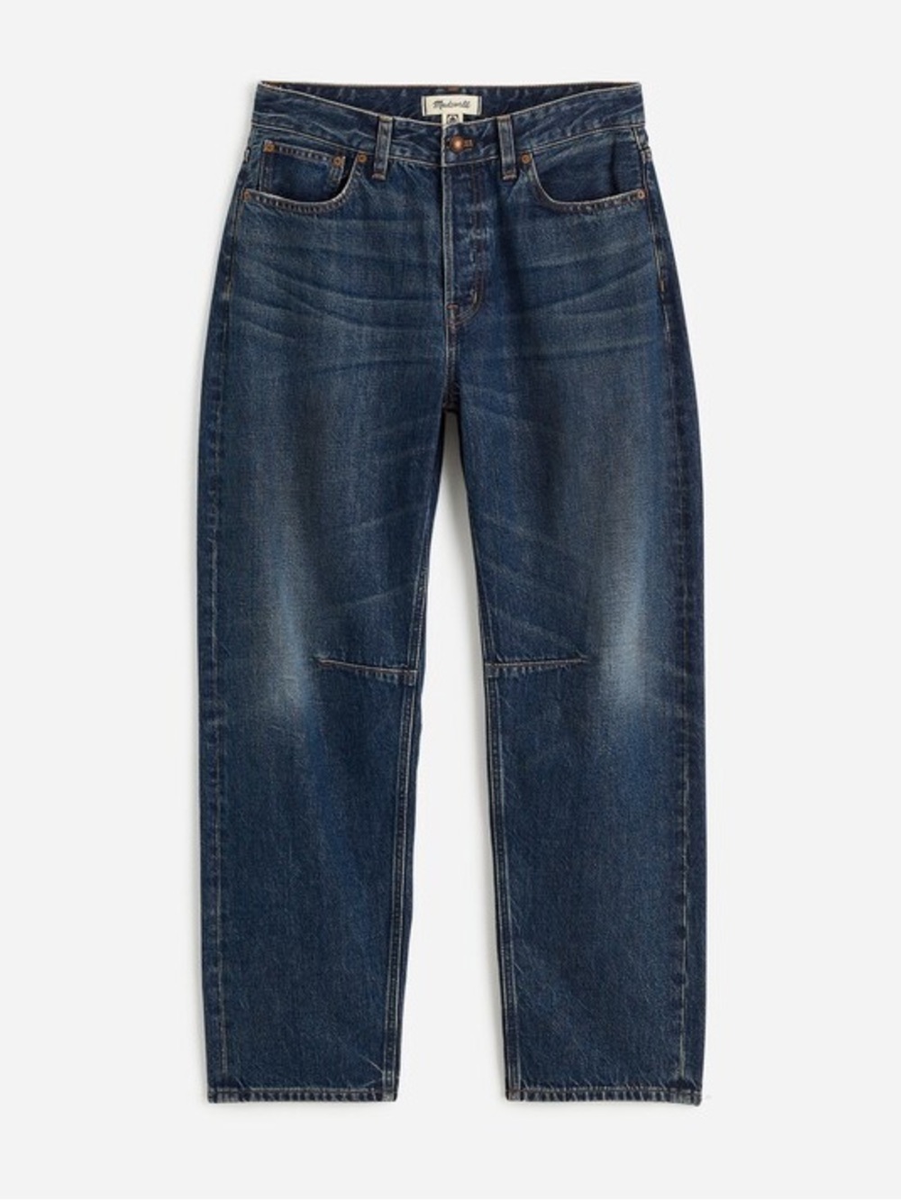 Madewell Women’s The Curvy Darted Barrel-Leg Jean in Danver Wash—30T